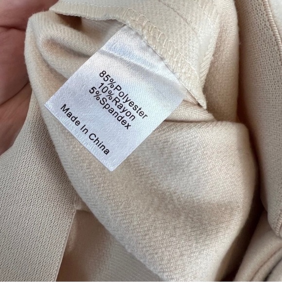 Tuckernuck Women's Ivory Stretch Flannel Ashford Pants Ankle Length sz M -224612 - Picture 6 of 7